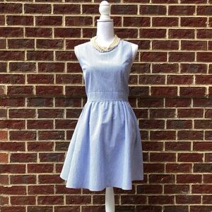NWTLaurenJames Blue/White Seersucker Emerson Dress